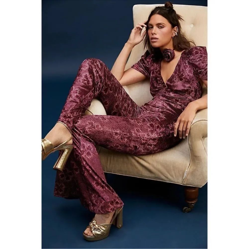 Free People Rosaline Jumpsuit - Red, Large NWT